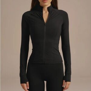 Adanola Black Fitted Jacket Ultimate Long Sleeve Zip Up